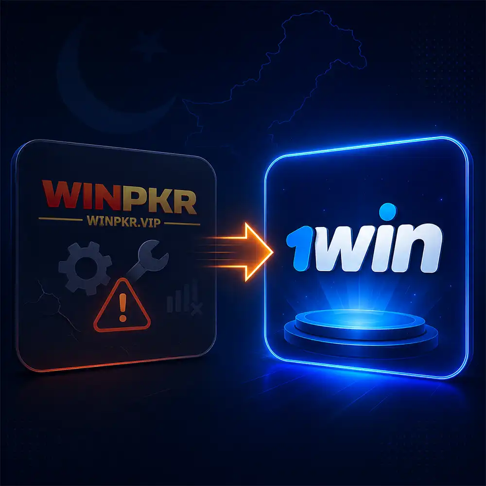 WINPKR is temporarily unavailable in Pakistan due to technical issues; users are advised to switch to the alternative platform 1win.